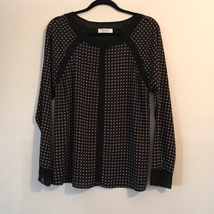 Bailey 44 Black Long Sleeve Blouse Size M